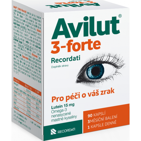 AVILUT 3-forte Recordati 90 kapslí